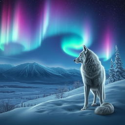 A fantasy winter night scene titled "The Eternal Night" elegantly styled