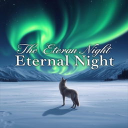 An elegantly styled title reading "The Eternal Night" set against a breathtaking Nordic winter night scene