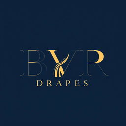 A sleek and modern logo design for 'BVR Drapes'