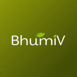 A modern and innovative logo for 'BhumiV', reflecting a blend of nature and technology