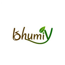 A modern and innovative logo for 'BhumiV', reflecting a blend of nature and technology