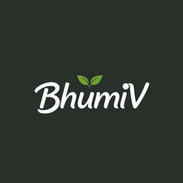 A modern and innovative logo for 'BhumiV', reflecting a blend of nature and technology