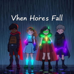 A dark and moody scene representing the story "When Heroes Fall"