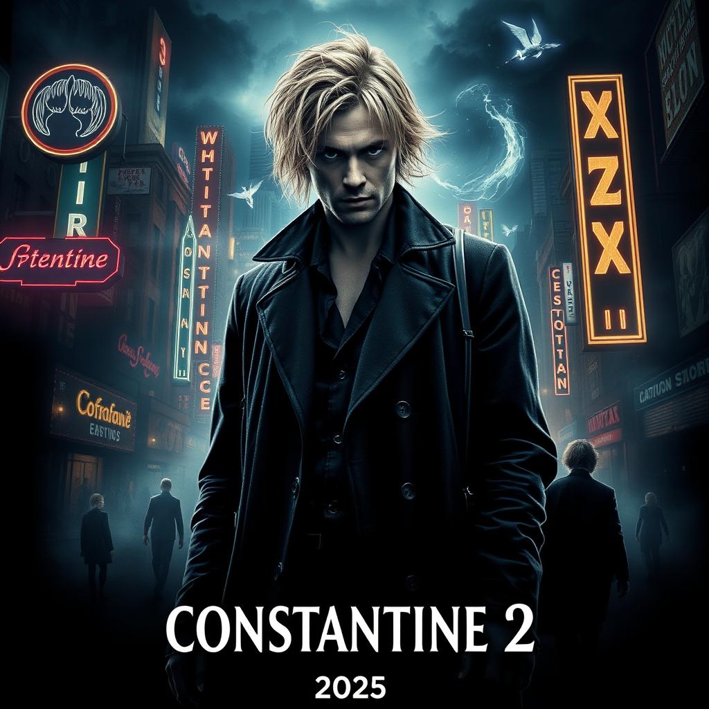 A striking movie poster for 'Constantine 2' set to release in 2025