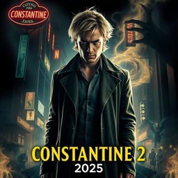 A striking movie poster for 'Constantine 2' set to release in 2025