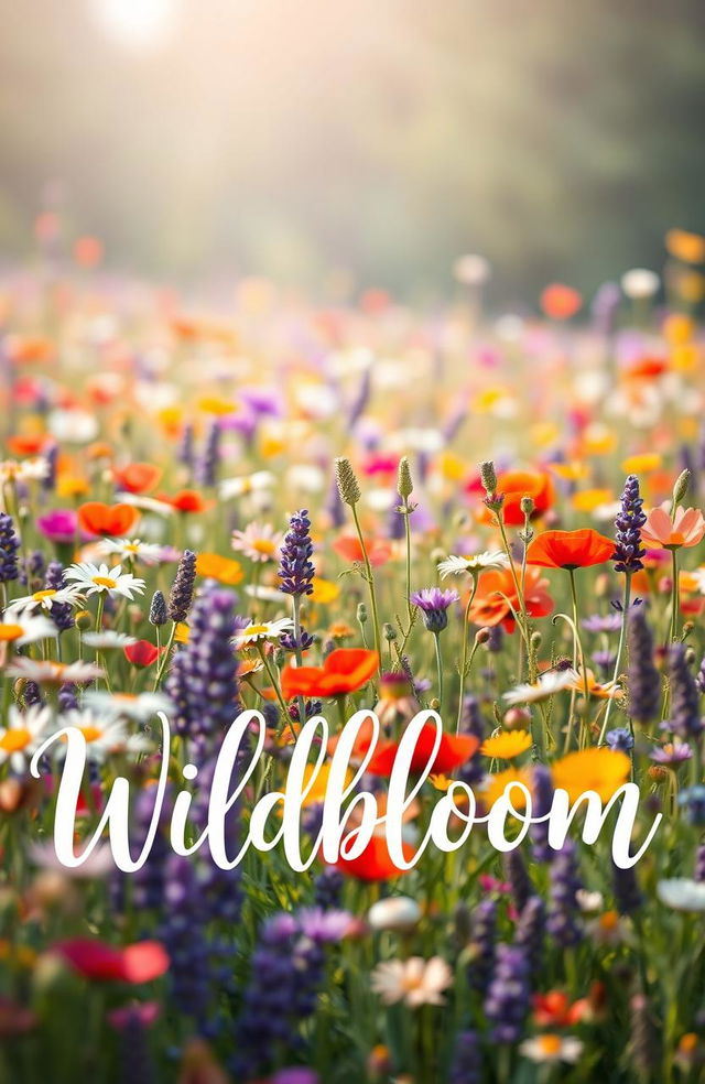 A captivating and aesthetic ebook cover design for a book titled 'Wildbloom'