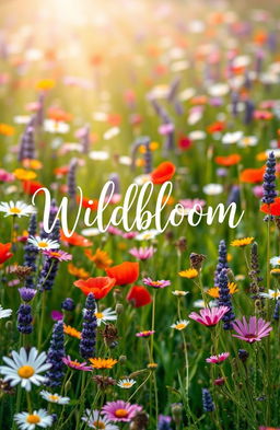 A captivating and aesthetic ebook cover design for a book titled 'Wildbloom'