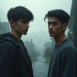 In a small, picturesque town shrouded in mist, two young men from different backgrounds form an unexpected bond