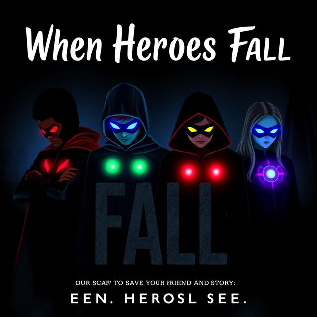 A dark and moody book cover for the story titled 'When Heroes Fall'