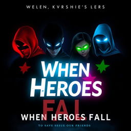 A dark and moody book cover for the story titled 'When Heroes Fall'