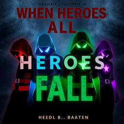 A dark and moody book cover for the story titled 'When Heroes Fall'