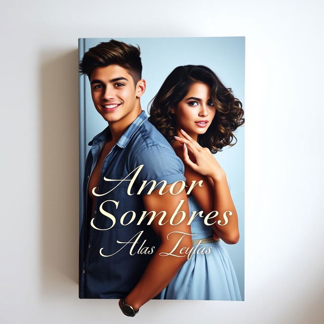 A captivating book cover featuring an attractive, muscular teenage boy with a confident smile and a toned physique, dressed in a casual yet stylish outfit