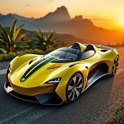 A modern and sleek Brazilian sports car design featuring the Lobini H1