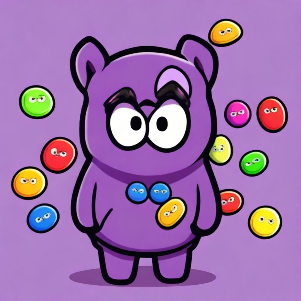 2D cartoon depiction of Discord's mascot, Wumpus, wearing a signature purple Discord hoodie