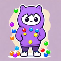 2D cartoon depiction of Discord's mascot, Wumpus, wearing a signature purple Discord hoodie