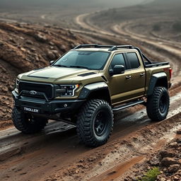 A contemporary and rugged design for the Troller Pantanal pickup truck, emphasizing its robust and adventurous spirit