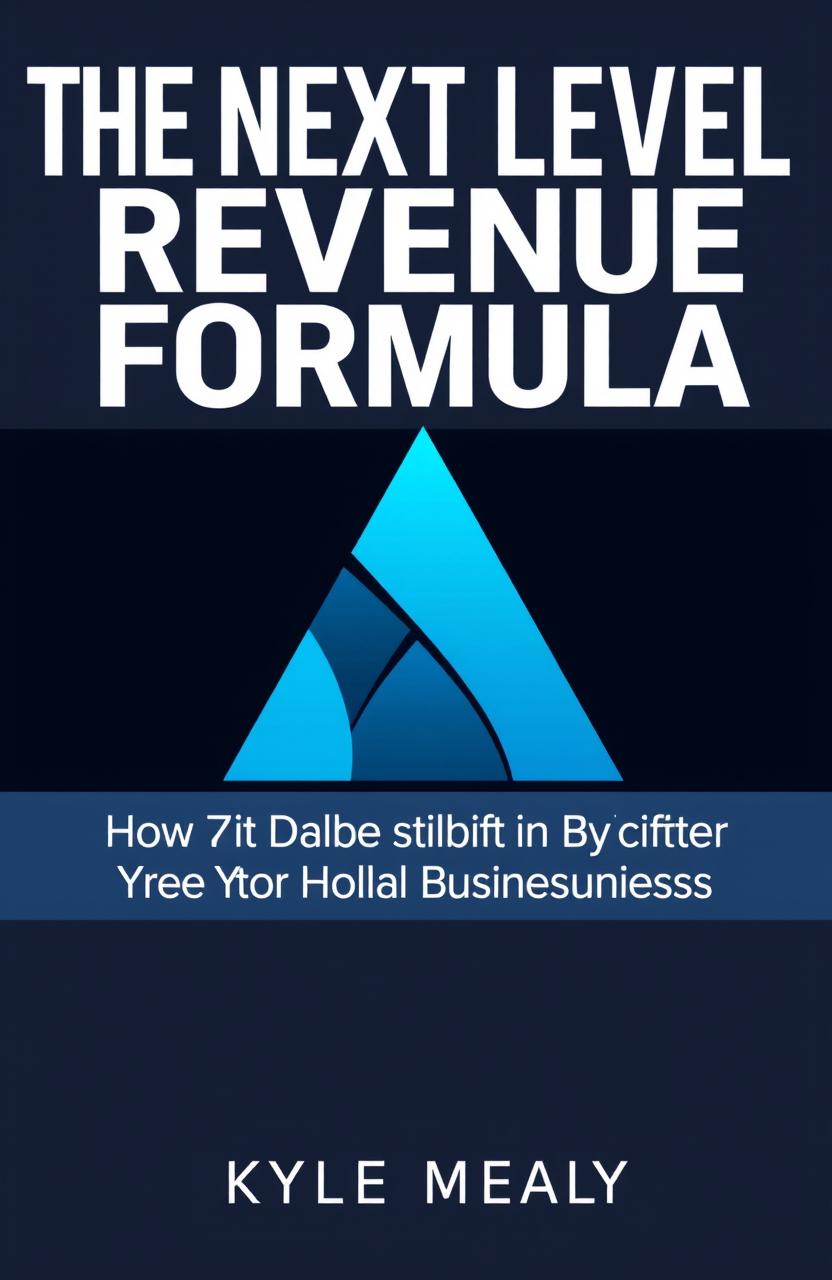 A modern business book cover design for 'The Next Level Revenue Formula: How Basic Math Can Yield Breakthrough Results for Your Small Business' by Kyle Mealy