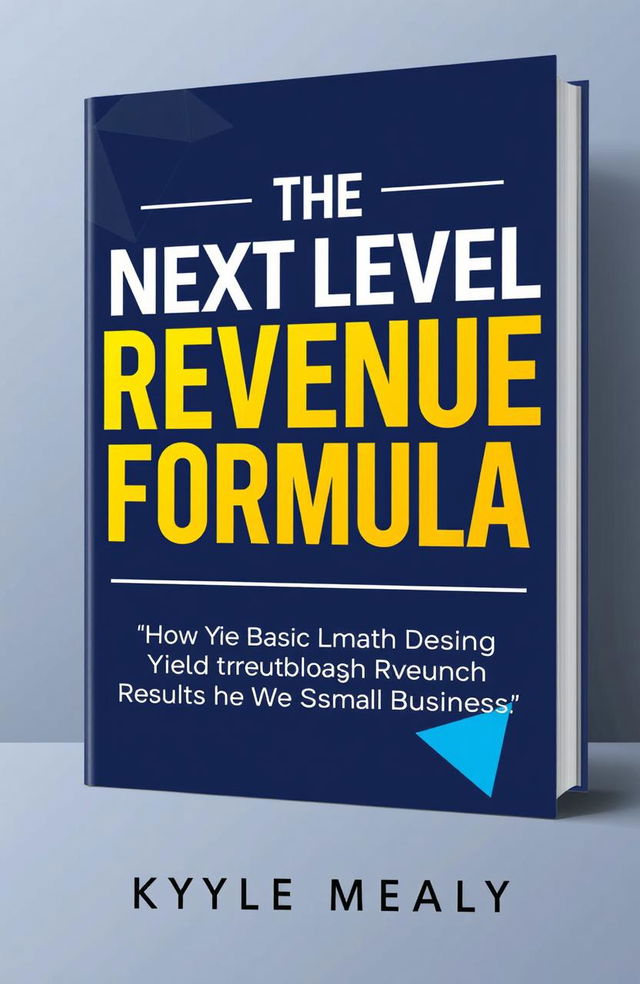 A modern business book cover design for 'The Next Level Revenue Formula: How Basic Math Can Yield Breakthrough Results for Your Small Business' by Kyle Mealy