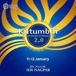 Create a vibrant poster for an alumni meet titled 'Kutumbh 3