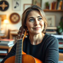 A captivating portrait of Renata, a 37-year-old dedicated teacher, who radiates warmth and enthusiasm