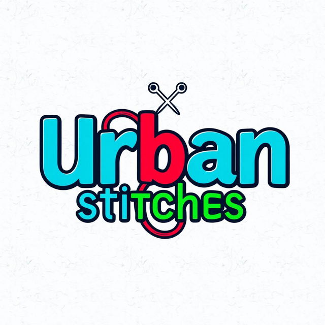 A logo design for 'Urban Stitches', featuring bold, modern typography