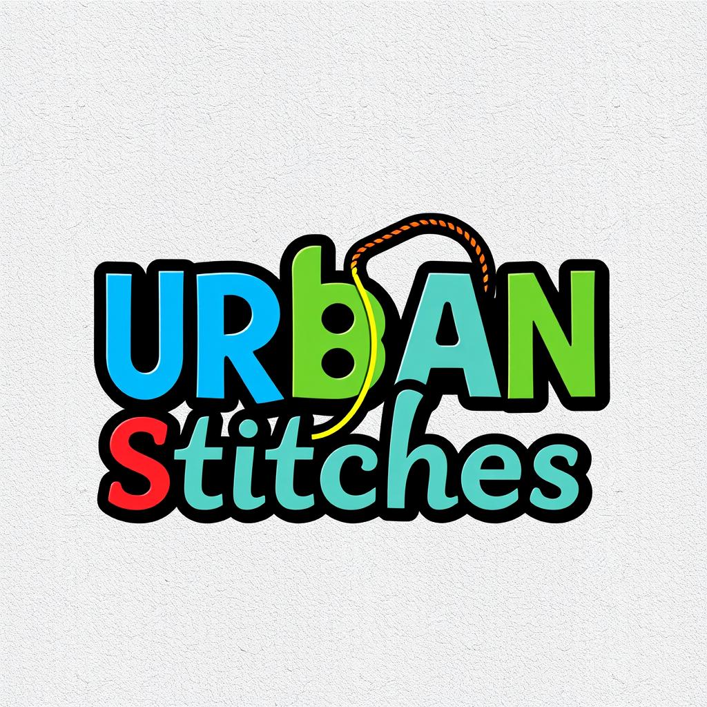 A logo design for 'Urban Stitches', featuring bold, modern typography