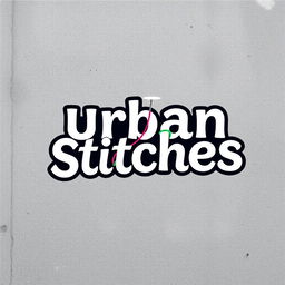 A logo design for 'Urban Stitches', featuring bold, modern typography
