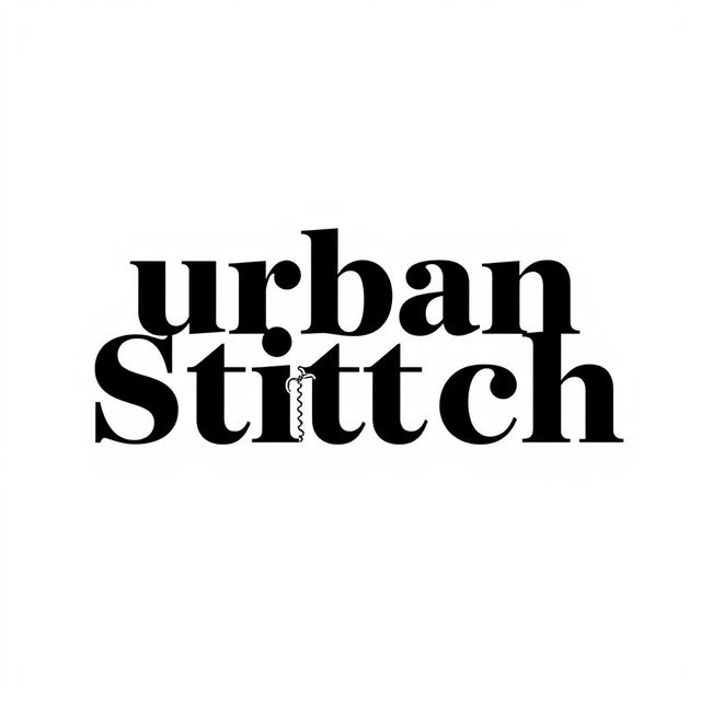 A sleek and modern logo for 'Urban Stitch' featuring the brand name in bold, stylized typography