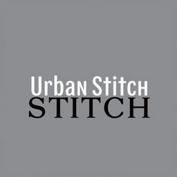An elegant and modern logo design for 'Urban Stitch', featuring sleek lines and a contemporary style