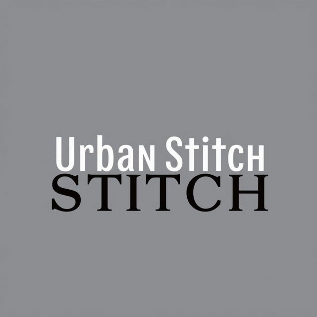 An elegant and modern logo design for 'Urban Stitch', featuring sleek lines and a contemporary style