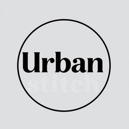 An elegant and modern logo design for 'Urban Stitch', featuring sleek lines and a contemporary style