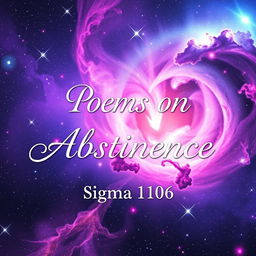 A visually captivating book cover for 'Poems on Abstinence' by Sigma 1106