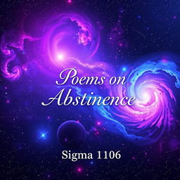 A visually captivating book cover for 'Poems on Abstinence' by Sigma 1106