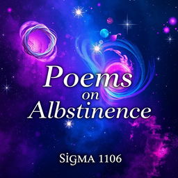 A visually striking book cover for 'Poems on Abstinence' by Sigma 1106