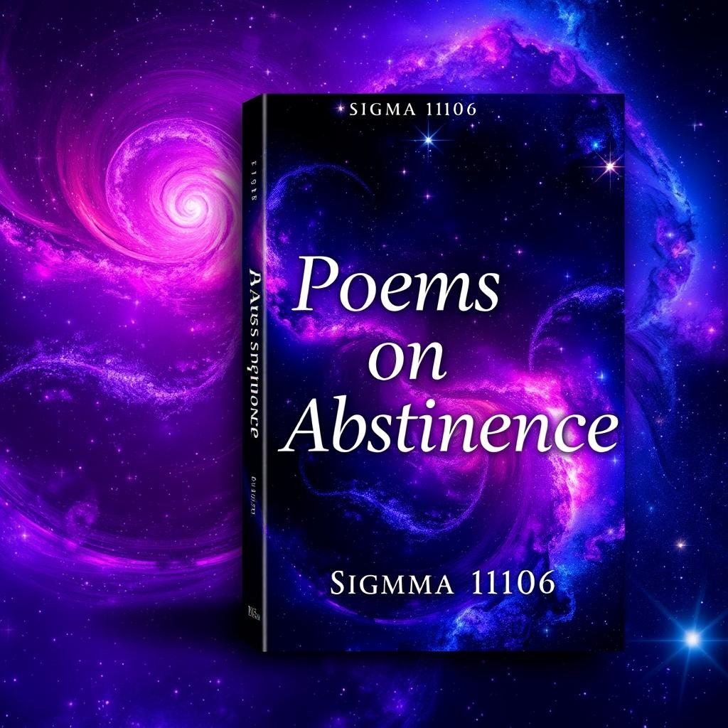 A visually striking book cover for 'Poems on Abstinence' by Sigma 1106