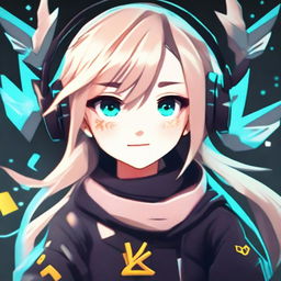 Anime avatar for a girl who plays Dota, showing gaming elements.