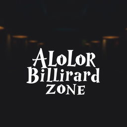 An artistic representation featuring the ALOLOR BILLIARD ZONE logo prominently displayed at the top, designed in a whimsical Harry Potter font