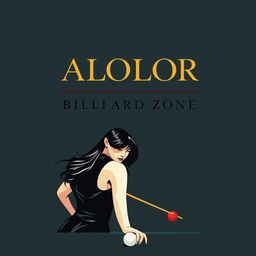 A visually captivating logo design featuring the ALOLOR BILLIARD ZONE prominently at the top