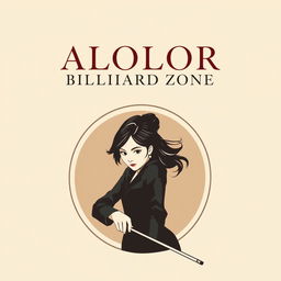 A visually captivating logo design featuring the ALOLOR BILLIARD ZONE prominently at the top