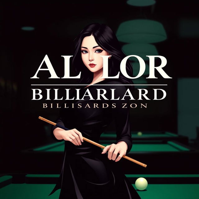 A visually captivating logo design featuring the ALOLOR BILLIARD ZONE prominently at the top