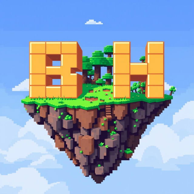 A 32x32 pixel art icon showcasing the letters 'B' and 'H' arranged in a cascading style