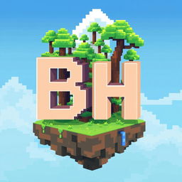 A 32x32 pixel art icon showcasing the letters 'B' and 'H' arranged in a cascading style