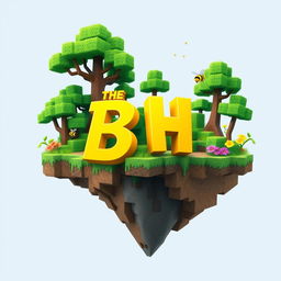 A 512x512 icon designed in an animated style featuring the letters 'B' and 'H' in a vibrant yellow color, cascading dynamically across the image