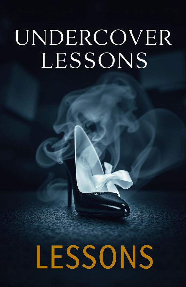 A captivating book cover for a novel titled 'Undercover Lessons'