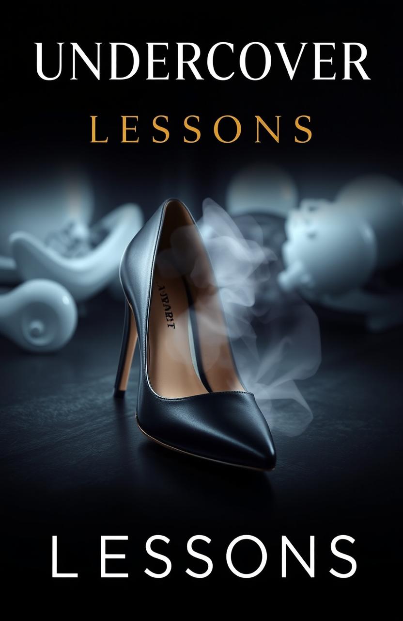 A captivating book cover for a novel titled 'Undercover Lessons'