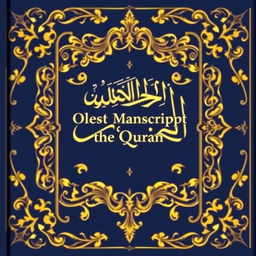 A stunning book cover design for the oldest manuscript of the Quran, attributed to Golam Mahammad