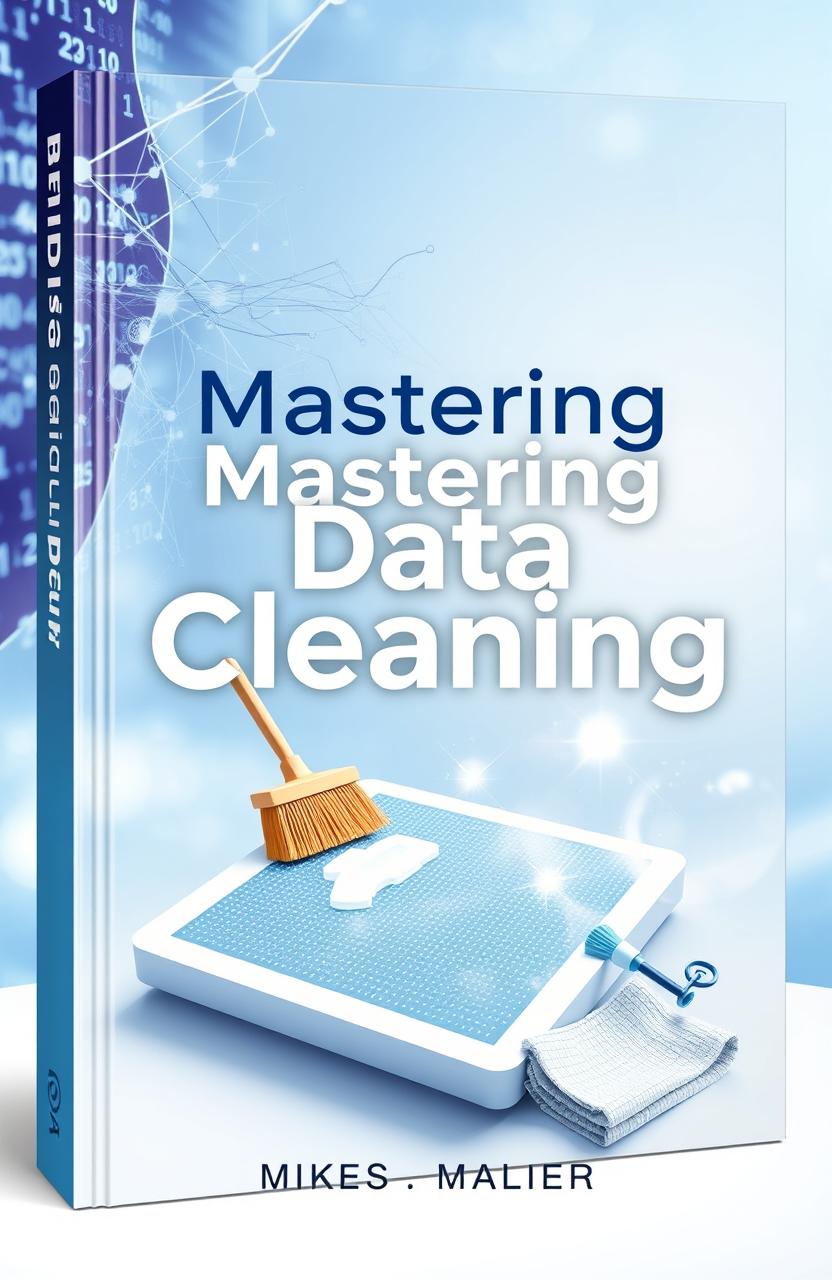 A book cover design focused on data cleaning in the field of data analysis