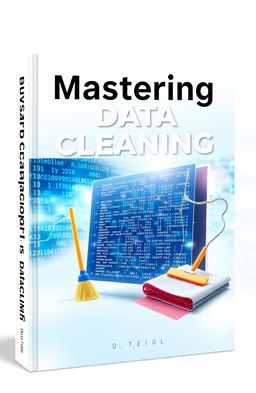 A book cover design focused on data cleaning in the field of data analysis