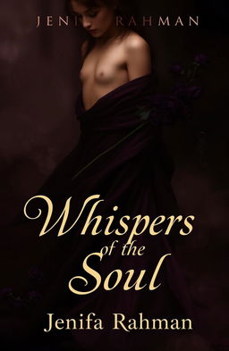 A romantic, mysterious gothic book cover featuring deep, rich colors such as chocolate brown, dark purple, and black, seamlessly blended to create a moody, alluring atmosphere