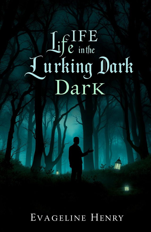 A captivating book cover for 'Life in the Lurking Dark: Lost Grove' by Evangeline Henry